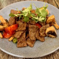  “Beef” and mushroom: Tasted amazing! at West End Vegan Restaurant in West End