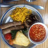 Full vegan breakfast at The Lost ARC in Rhayader