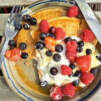 The vegan pancake breakfast (well when it's that good one visit is just jot enough!) at The Lost ARC in Rhayader