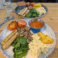 Small and full vegan breakfasts at The Lost ARC in Rhayader