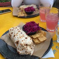 planted pastor burrito and margarita hibiskus at La Taqueria - Altstetten in Zurich