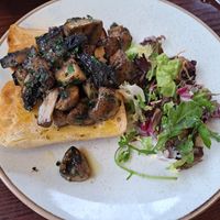 Garlic mushrooms on toast at Inn On The Loch in Lanark