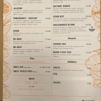 Menu (29/10/2022) at Mango Vegan Street Food - Zelazna in Warsaw