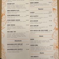 Menu (29/10/2022) at Mango Vegan Street Food - Zelazna in Warsaw