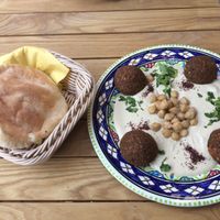 hummus with falaffel at Mango Vegan Street Food - Zelazna in Warsaw