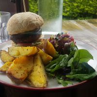 Portobello Mushroom Burger at Wildwood Café in Carlingford