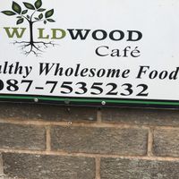 Sign on street at Wildwood Café in Carlingford