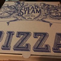 Pizza box  at Head of Steam in Durham
