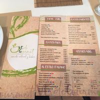Menu at Verde Gourmet in Jerez