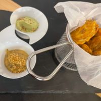 Plantain chips  at Uh Mami in Zaragoza