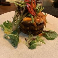 Corn fritters. Really tasty! #Veganuary at Little Lotus Cafe in Hobart