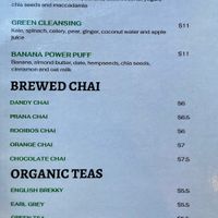 Drinks menu side 1 of 2, November 2023.   at Little Lotus Cafe in Hobart