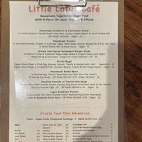 Current breakfast menu at Little Lotus Cafe in Hobart