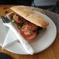 Falafel sub 9 dolls at Hydro Cafe in Twizel