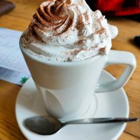 Vegan hot chocolate at The Beachcomber Cafe in Woolacombe