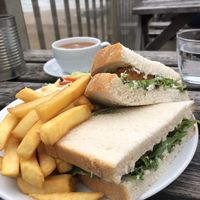 ‘Fish’ finger sandwich. Best I’ve had  at The Beachcomber Cafe in Woolacombe