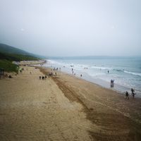 View from the cafe at The Beachcomber Cafe in Woolacombe