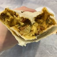 Inside of vegan breakfast burrito!  at Choice Market - Broadway in Denver