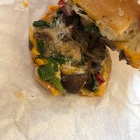 Wild and tamed mushroom sandwich vegan follow your heart cheddar! YUM! at Choice Market - Broadway in Denver