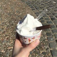 Blurry vegan whippy w bourneville finger  at v360 in Brighton