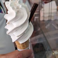 whippy ice cream and vegan chocolate stick!! at v360 in Brighton