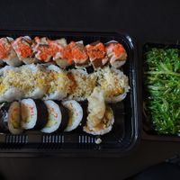 A couple of vegan rolls and a seaweed salad at Otani in Mayfield Heights
