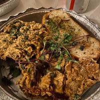 BIG Chickem Plate
Fried Oyster Mushrooms with red beans and rice, Mac & cheese, kale, and toast. at Vegan Food House in Dallas