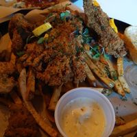 Seafood platter at Vegan Food House in Dallas