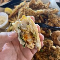 Inside of the po-boy  at Vegan Food House in Dallas