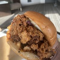 Nashville hot chicken. Delicious !  at Vegan Food House in Dallas