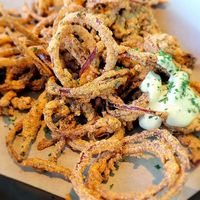 Onion strings at Vegan Food House in Dallas