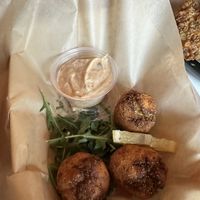 Hush puppies  at Vegan Food House in Dallas