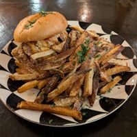 Mac burger at Vegan Food House in Dallas