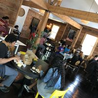 Inside the restaurant  at Vegan Food House in Dallas