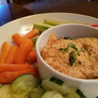 Southwestern Hummus, with vegetables at Black Walnut Cafe in Austin