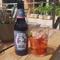 Strawberry cider at The Olive Tree in Mallorca