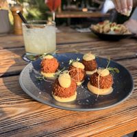 Aubergine croquettes   at The Olive Tree in Mallorca