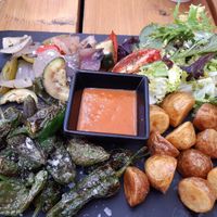 Vegan platter at The Olive Tree in Mallorca