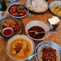 Mains from the rijsttafel 🤤 at Mama Makan in Amsterdam