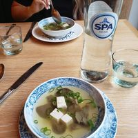 Miso soup starter at Mama Makan in Amsterdam