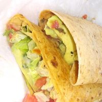 Hummus veggie wrap at The Ice Cream Shoppe and Cafe in Melbourne