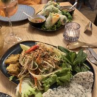 Papayasalat und Sommerrollen  at Hang's in Zurich