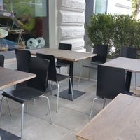 Outside seating (near busy road) at Hang's in Zurich