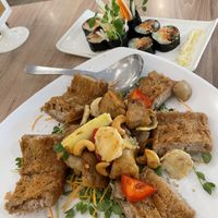 Yam Ring and Seaweed Salad Roll!  at Yes Natural in Central Singapore