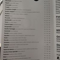 Speisekarte at Dieci Pizza in Chur