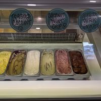 Vegan ice cream options at Blue Spruce Ice Cream in Courtenay