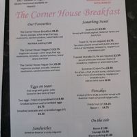 Menu but they are happy to work off menu and open to suggestions at The Corner House Cafe in Watchet