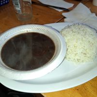 Verified vegan black beans and white rice at Mofongo Cafe in Nashville