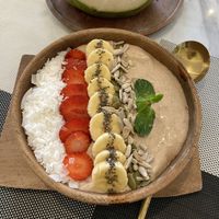Chocolate smoothie bowl. Delicious and huge #Veganuary at Pumpkin and Beetroot in Ubud