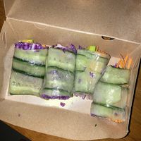 Rainbow rolls. Delicious #Veganuary at Pumpkin and Beetroot in Ubud